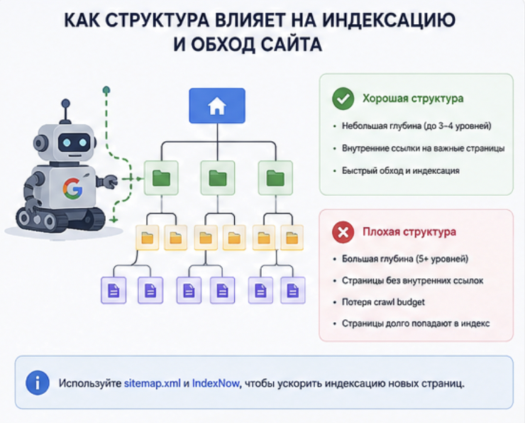 Как структура влияет на индексацию сайта